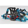 XBERSTAR 1/10 RC Front and Rear Shock Absorbers, 4-Pack Aluminum Shock Absorbers for Tamiya DT-02, DF-02, DT-03, TT-02B 1/10 RC Upgrade Parts (Blue)