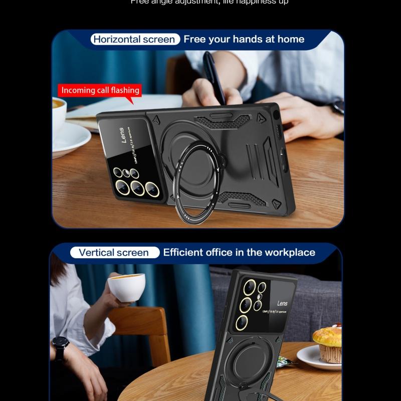 Magnetic Ring Armor Shockproof Case For Samsung Galaxy S25 Ultra Plus S 25 A16 A26 A36 A56 A06 Magsafe Wireless Charge Cover