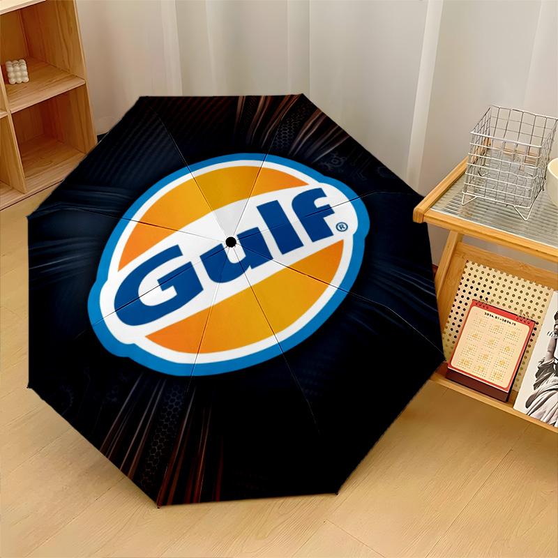 Stampa Golfo 8?Ombrello Pieghevole Automatico con Stecche Resistente al Vento Leggero per Viaggi all'Aperto