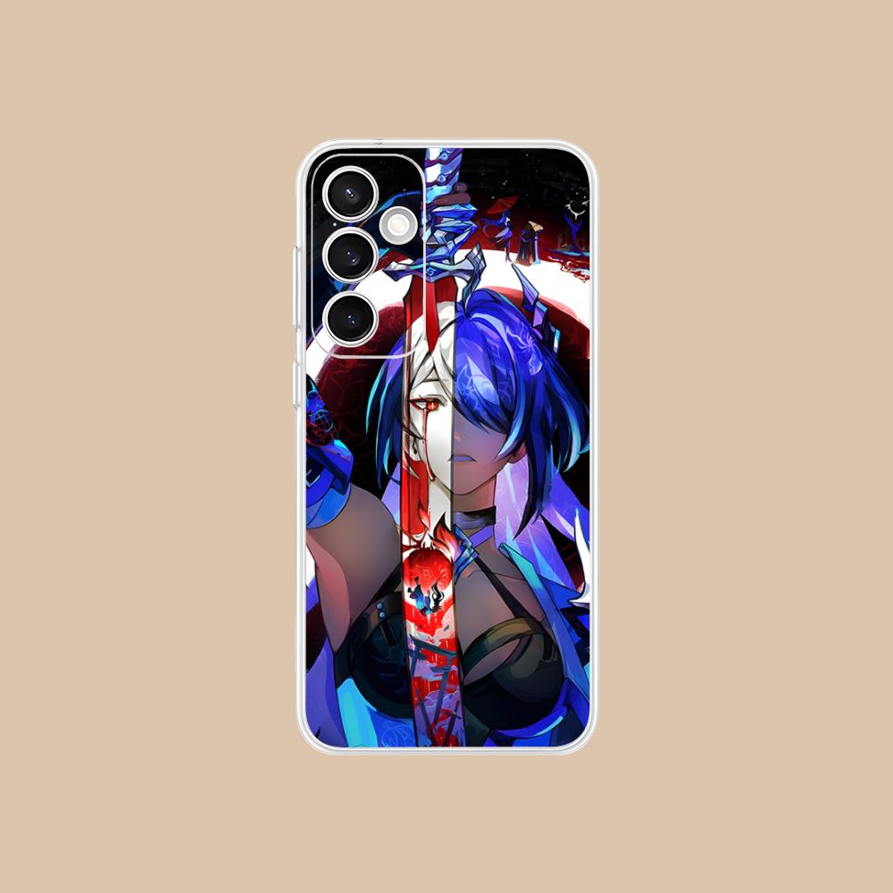HSR Acheron Clear Mobile Phone Case for Samsung Galaxy S25 S24 S23 S22 S21Plus FE Ultra Colorful Cover