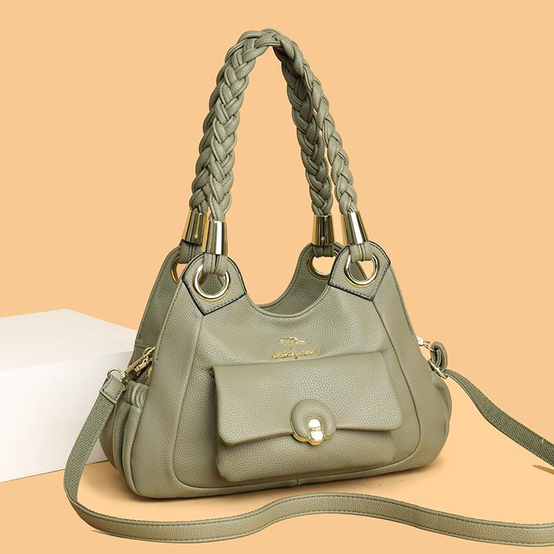 New Style Stitching Handbag Large Capacity Bag Messenger Bag Women's High-end Fashion All-match Tote Bag