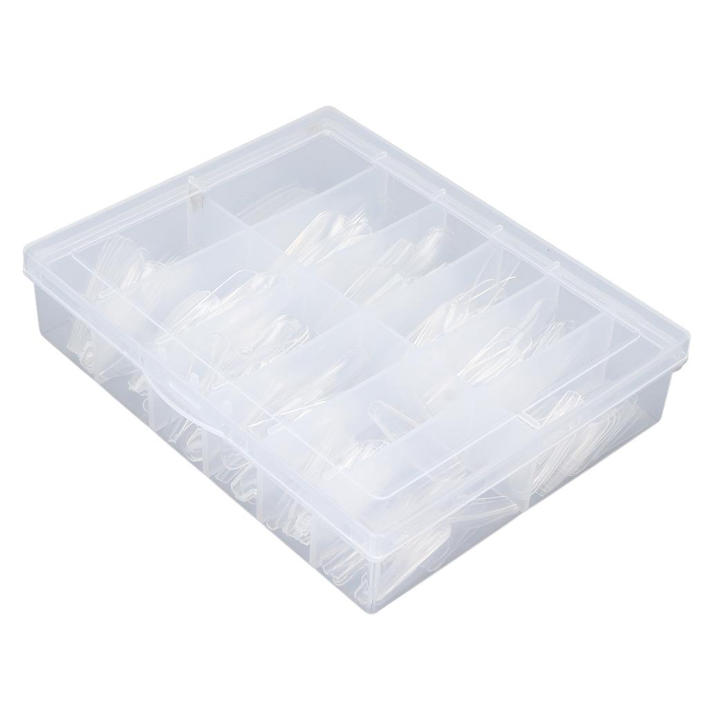 240pcs Artificial Ultra Thin Nail Tips Transparent False Nail Extension Tips Clear Nail Tips
