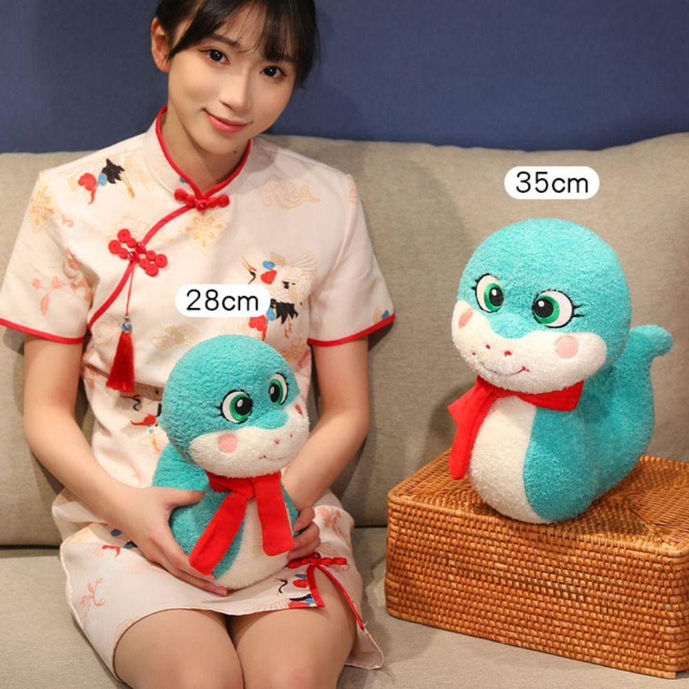 Fluffy Cartoon Plush Animal Doll Zodiacs Snake Lucky Snake Plushies Doll  Children Gift
