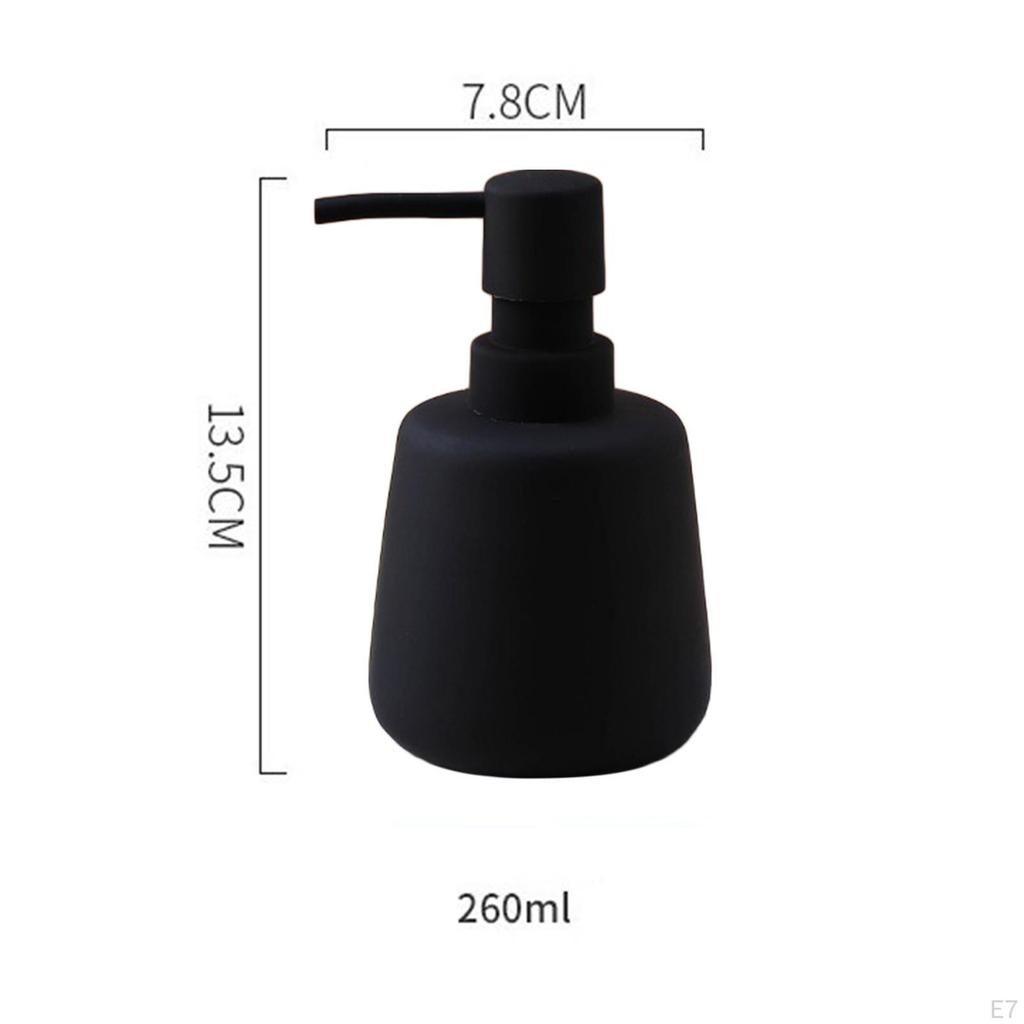 Ceramic Pump Soap Dispenser, Liquid Hand Bathroom Container for Laundry