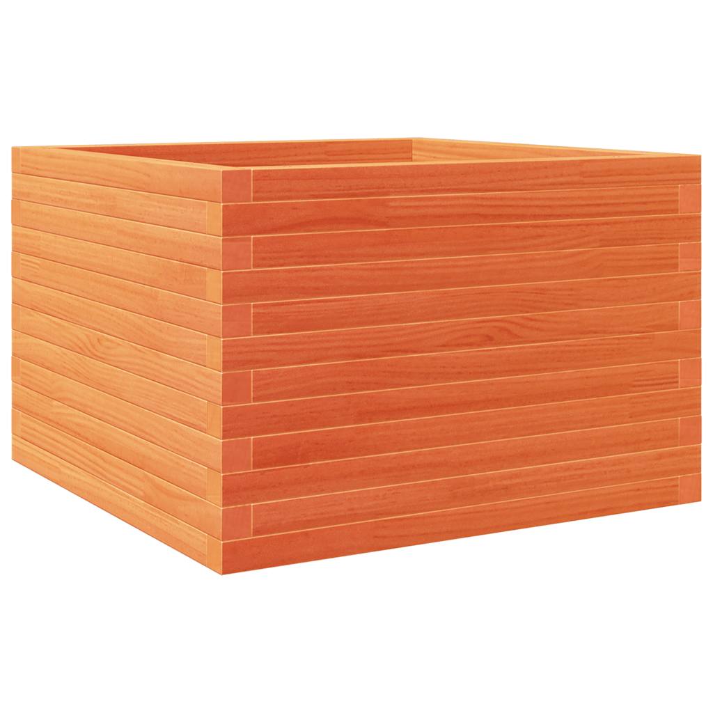 Plant Pot Wax Brown 70 X 70 X 46 Cm Solid Pine Wood