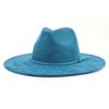 Khaki Suede Hat Wide Brim  New Fedora Hat Men Women Autumn Winter Felt Hats Classic Church Fedoras Chapeau Sombrer