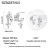 Snowflake Zircon Earrings Star Petal 925 Sterling Silver Women Zircon Ear Studs Sparkling Pave Hoop Earring Jewelry Gift