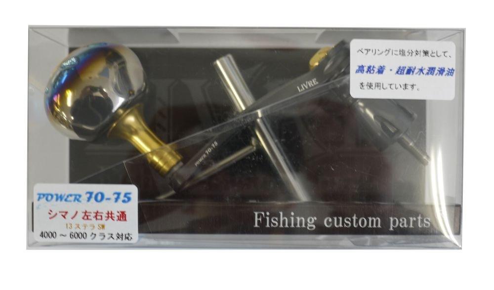 

LIVRE 7651 POWER 70-75 Shimano SP1 Left and Right Compatible 4000-6000 Sizes Gunmetal Plate + Gold G PW77-13S46-GMG