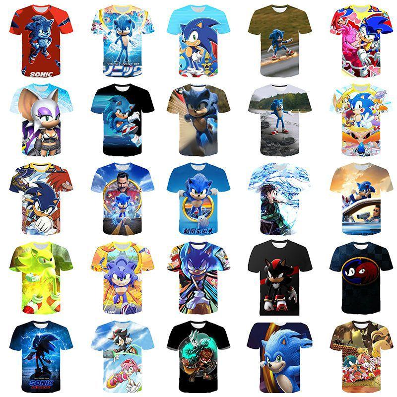Vibrant Sonic The Hedgehog Printed T-shirt For Kids With Short Sleeves And Comfort Fit