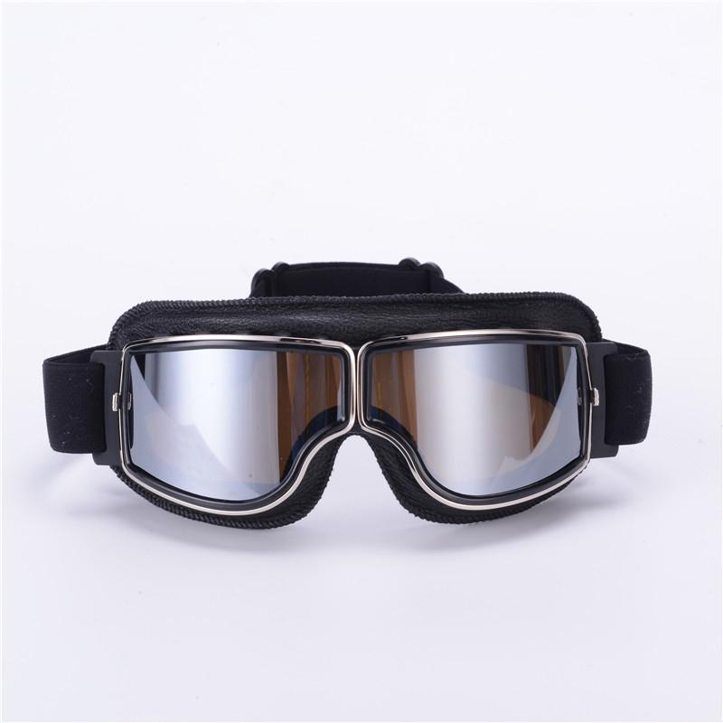 Okulary Przeciwsłoneczne Motocyklowe Vintage Retro Skórzane Gogle Okulary Do Vespa Vintage Szklane Motocyklowe Gogle Motocrossowe Narciarskie