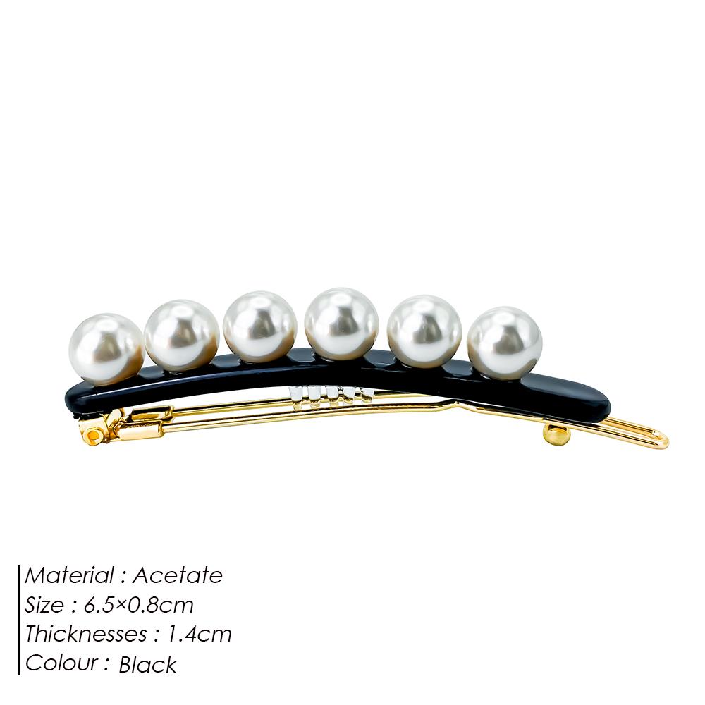 EManco Medium Perle Hårnål Hodeplagg Søt Elegant Fire Sesonger Modellering Søt Kompakt Sjarm Acetat Sideklemme Spenner