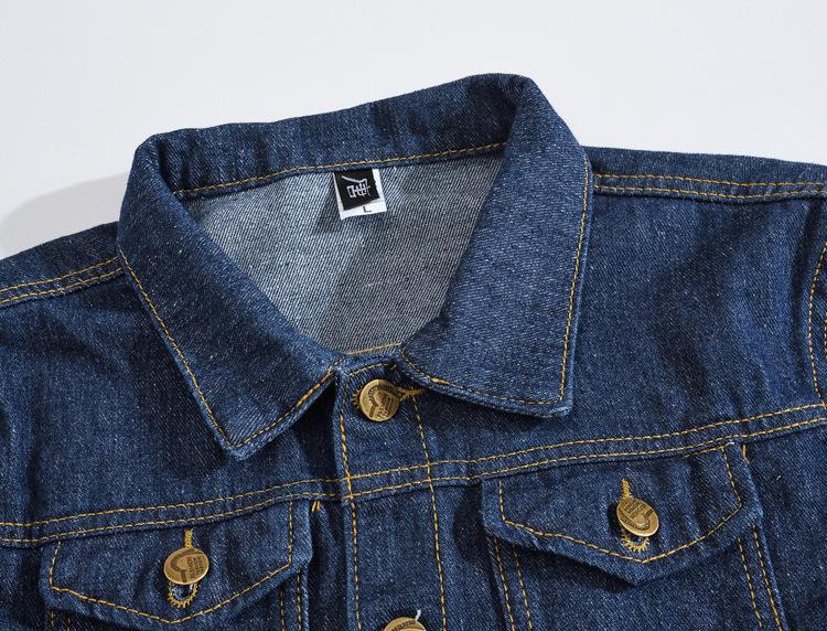 Męska Kurtka Dżinsowa Slim Fit Plus Size - Styl Koreański, Casualowa Moda na Wiosnę i Jesień