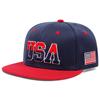 Fashion  New Flat Brimmed Hat Usa Embroidered Street Dance Hip Hop Hat Daily Sunshade Hat Baseball Hat Unisex