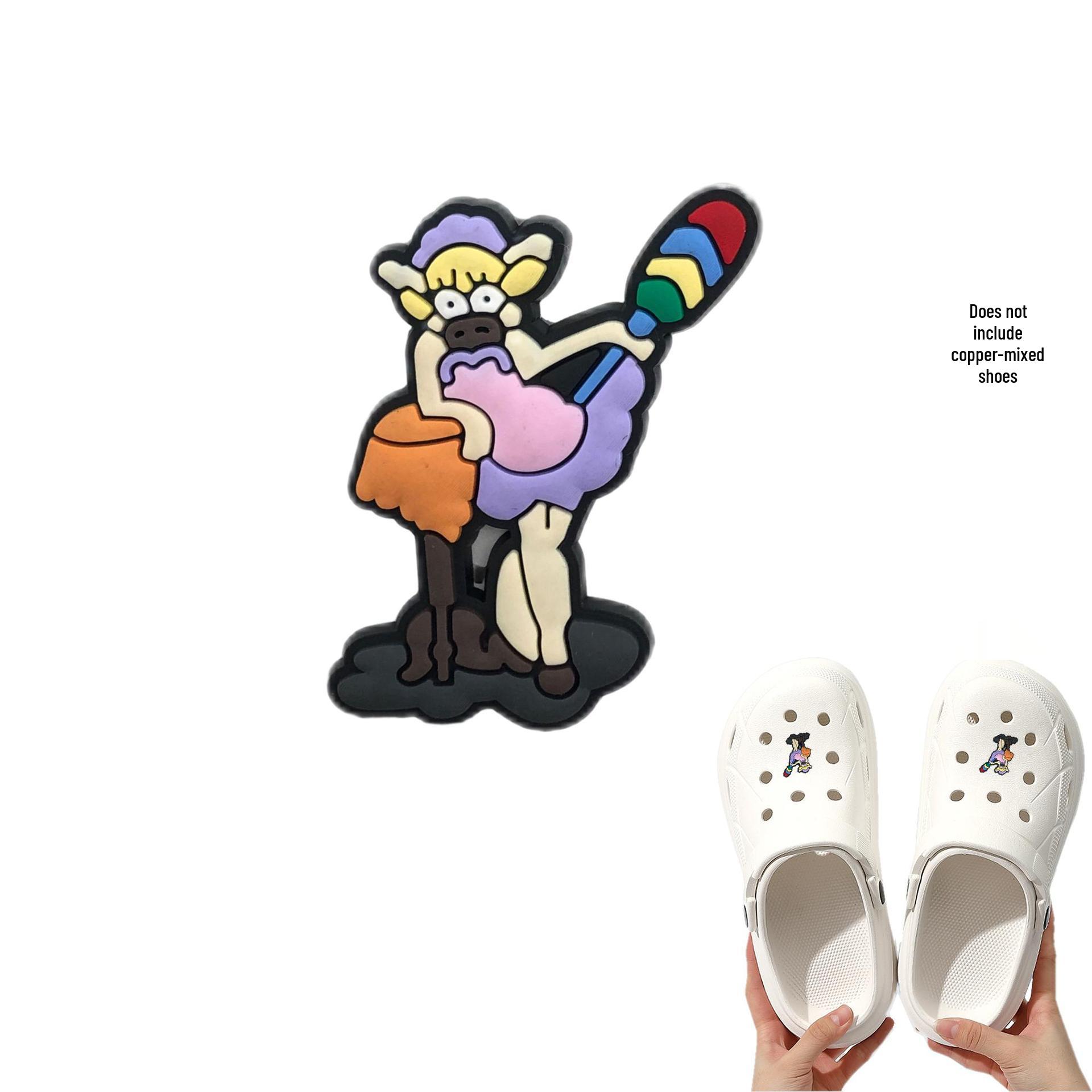 Detachable PVC Shoe Buckle Ornament for Cross-Border Hole Shoes - DIY Accessories & Shoe Flowers.