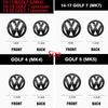 W125For VW Volkswagen Jetta MK5 Golf 1set Glossy Car Front Grill Badge Emblem Stickers Car Logo Accessories For Volkswagen MK6 MK4 M