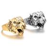 Tiger Ring for Men's Personality Exquisite Animal Jewelry Titanium Steel Retro Tiger Head Ring Antique Adjustable Open Ring 1PCS