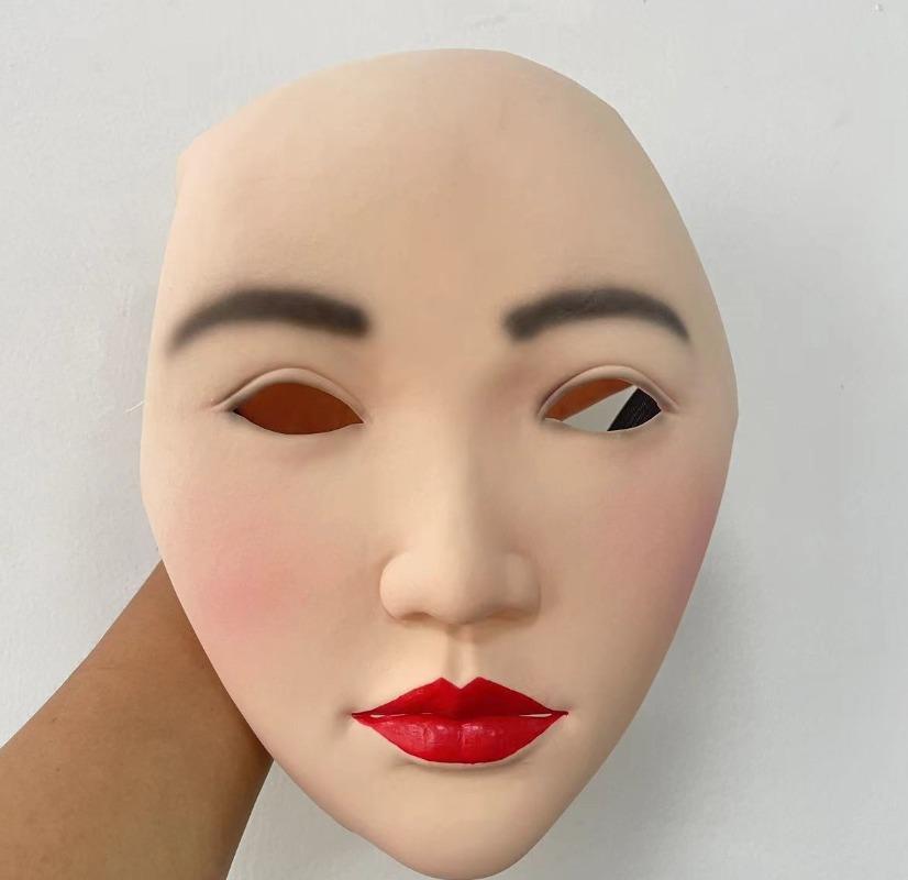 Hot Sale Half Face Beauty Latex Mask Halloween Party Cosplay Accessory for Women