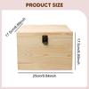 Unfinished Wooden Box Keepsake Multipurpose Jewelry Organizer with Hinged Lid for DIY Party