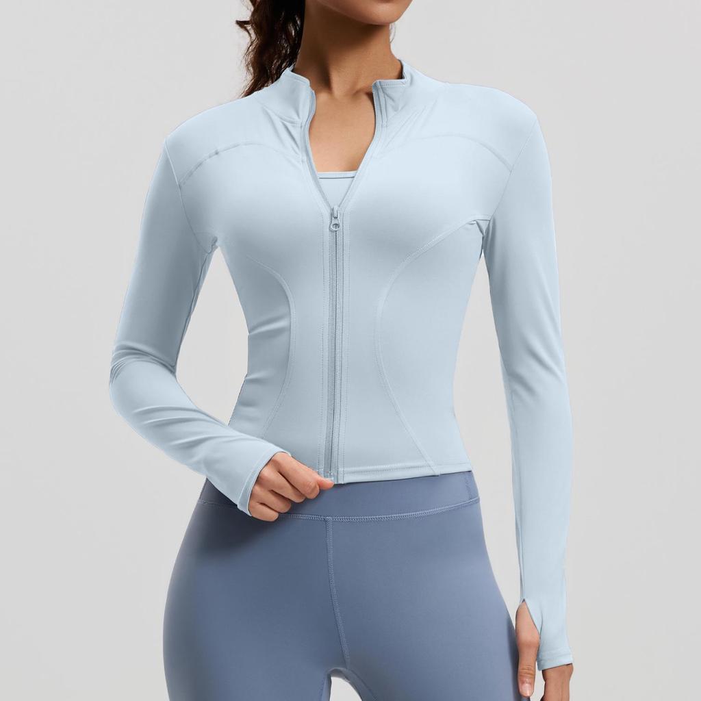 Damska kurtka outdoorowa do jogi - Nude, oddychająca, dopasowana, na aktywności transgraniczne