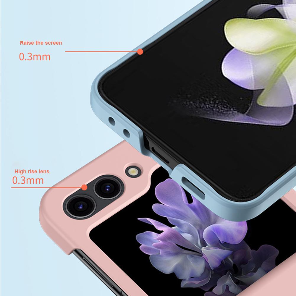 Etui na telefon komórkowy PC Ultra cienkie, jednokolorowe etui na telefon z ochroną zawiasu, części zamienne do Samsung Galaxy Z Flip 5
