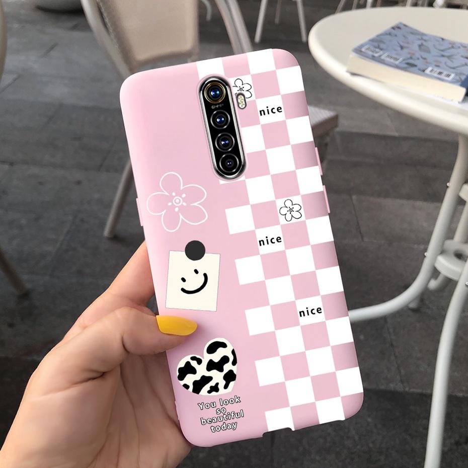 For Realme X2 Pro Phone Case Realme XT X2 Lovely Printing Candy Color Silicone Back Cover For RealmeX2 X 2 Pro XT Soft TPU Coque