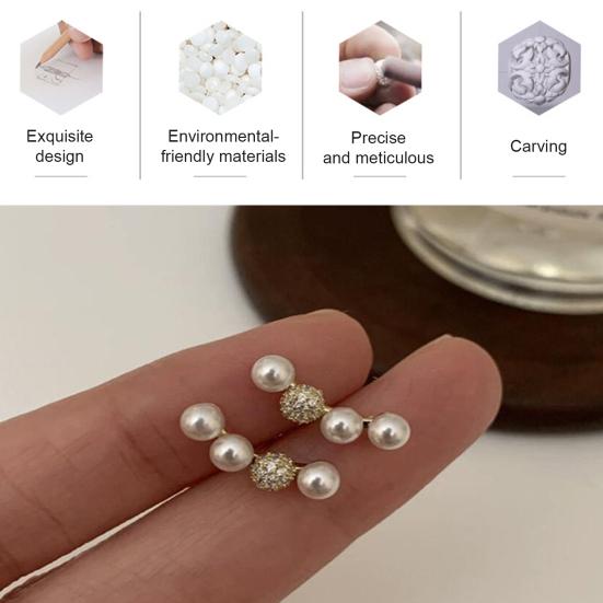 1 Pair Stud Earrings for Women, Lightweight Small Faux Pearls Earrings, Elegant Jewelry for Daily Wear Special Occasions