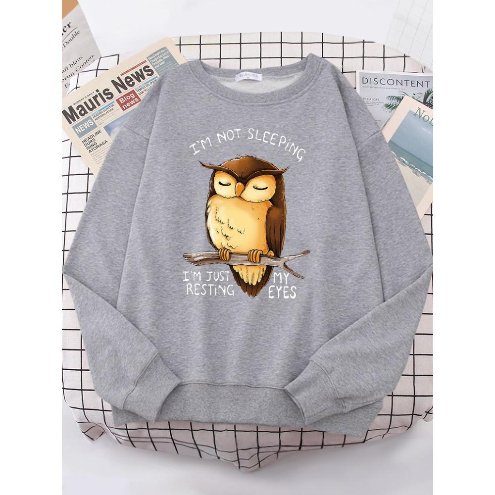 

Я просто отдыхаю глазами Сова Женское худи Харадзюку Толстовка Мода Свитшот с круглым вырезом Винтаж Оверсайз Женская уличная одежда XL