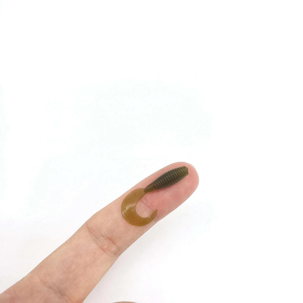 DUODUOYU 10PCS Small Soft Lure 28mm/35mm Artificial Swimbait Jig Silicone Single Tail Pesca Artificial Fishing Lures