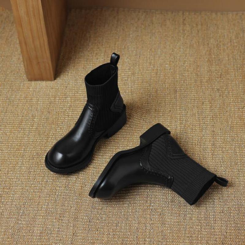 

Осень и зима резиновая подошва средний каблук рыцарские сапоги женские удобные нескользящие большой размер женские сапоги корейская версия рукав квадратный каблук средний 39