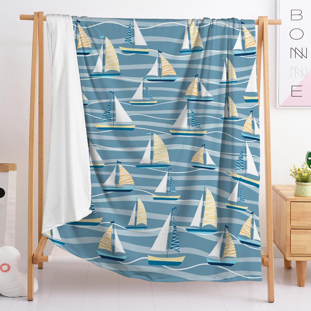 Ship Sail Flannel Blanket Wish E-commerce Crystal Fleece Blanket