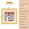 Cute Couple Dog Punch Needle Embroidery Kit – DIY Yarn Painting with Photo Frame, Perfect Handmade Anniversary Gift