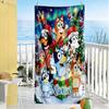 Halloween Soccer Fun Customized Name Beach Towel Soft Durable Quick-Dry Suitable for Sports Travel Swimming Yoga Bathroom Beach And Pool
