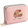 Women’s RFID Blocking Card Holder Wallet Double Zipper Coin Purse PU Leather Credit Card Organizer Compact Mini Wallet for Ladies Girls