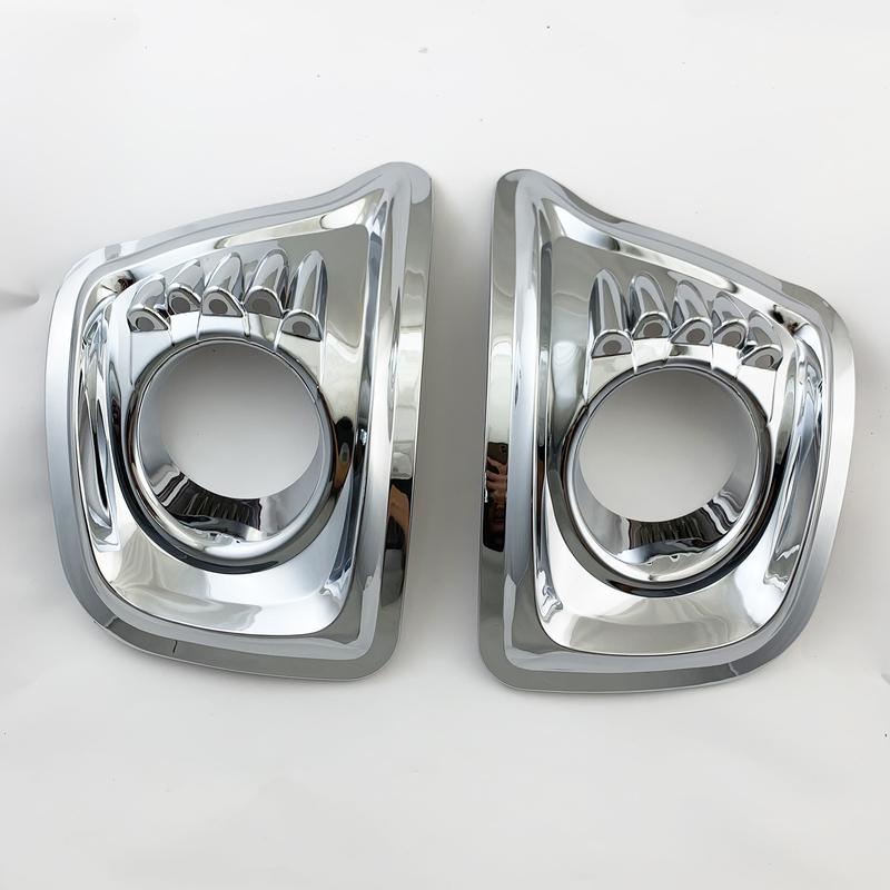 2pc New Car ABS Chrome Accessories Plated Front Fog Lamp Cover With LED Trim For Toyota Hliux Vigo SW4 2008 2009 2010 2011