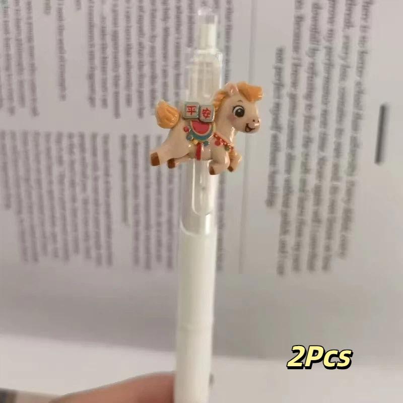 

2/5Pcs Creative Pony Pens Cute Cartoon 0.5Mm Neutral Pens Students Stationery School Supplies Year Of The Horse Kids Gifts A7