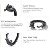 BAMOER 925 Sterling Silver Sticky Cute Black Cat Adjustable Ring for Women Fine Jewelry