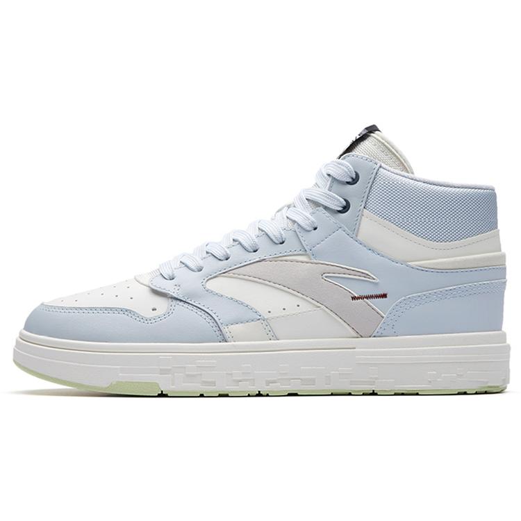 

Anta Slip Resistant Cushioning Abrasion Resistant Mid top Skateboard Shoes Men s White Gray 112238065-1 40