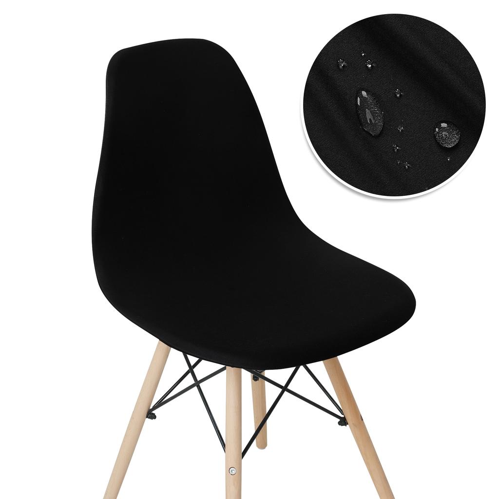 Solid Color Shell Chair Cover Stretch Cheap Short Back Chair Covers Printed Dining Seat Covers For Home Bar Hotel Party Banquet