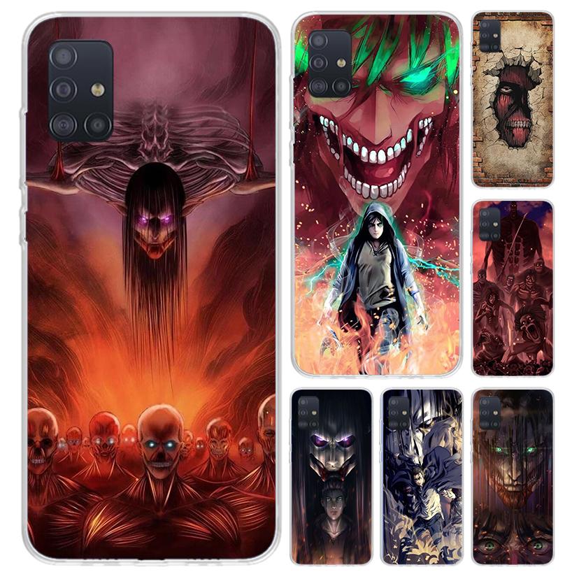 Attack Anime Phone Case for Samsung Galaxy A52 A32 A22 A12 A02S A50S A30S A10S Note 20 Ultra 10 Plus S10 A31 A20 A71 A72 Galaxy