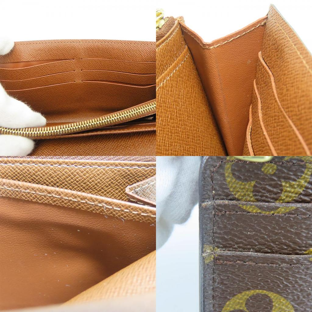 Used LOUIS VUITTON Purse Portefeuille Sara M60531 Monogram Brown Bifold Wallet