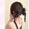 Fake Hair Braided Chignon Ribbon Bow Hair Clip Bun Fashion Hair Donut Bun  Women