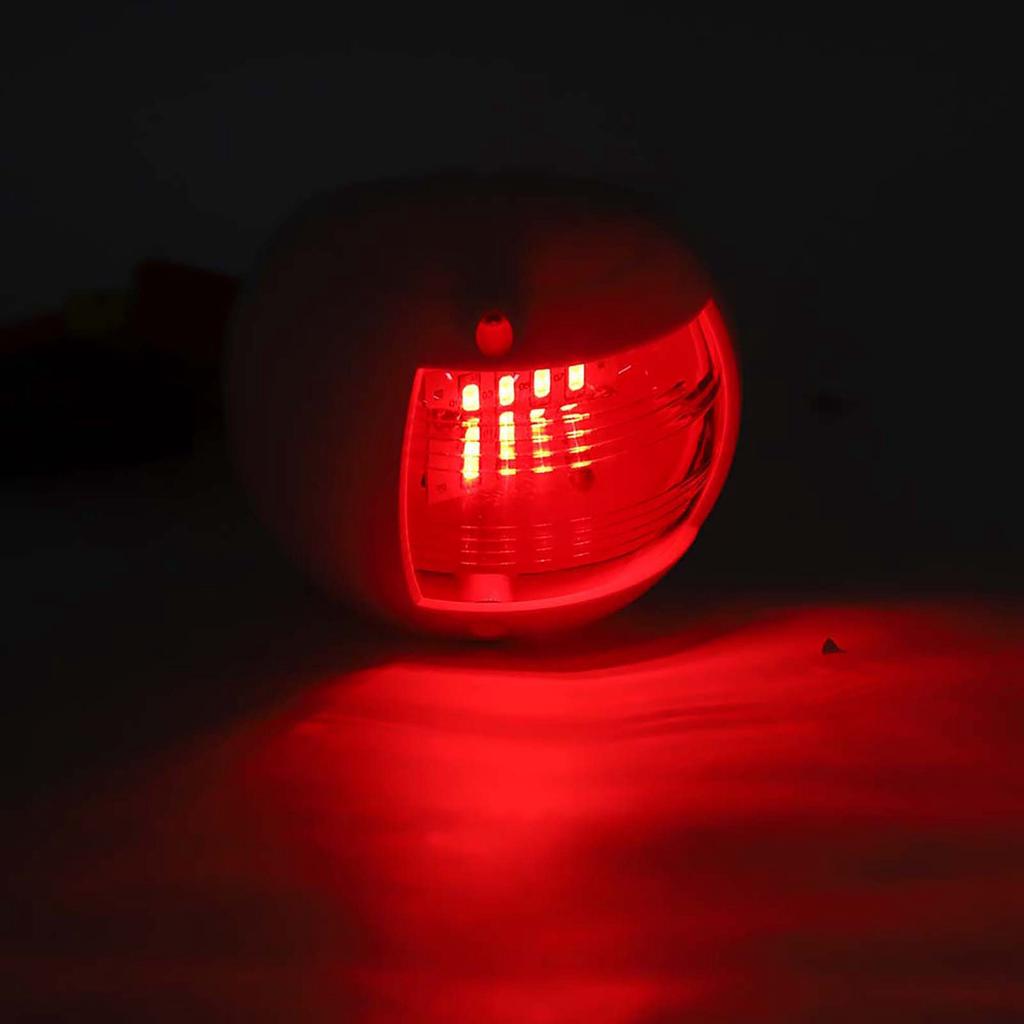 Pair of Signal Lamp Spherical Red Green LED Waterproof Boat Navigation Light  12V-24V 3W