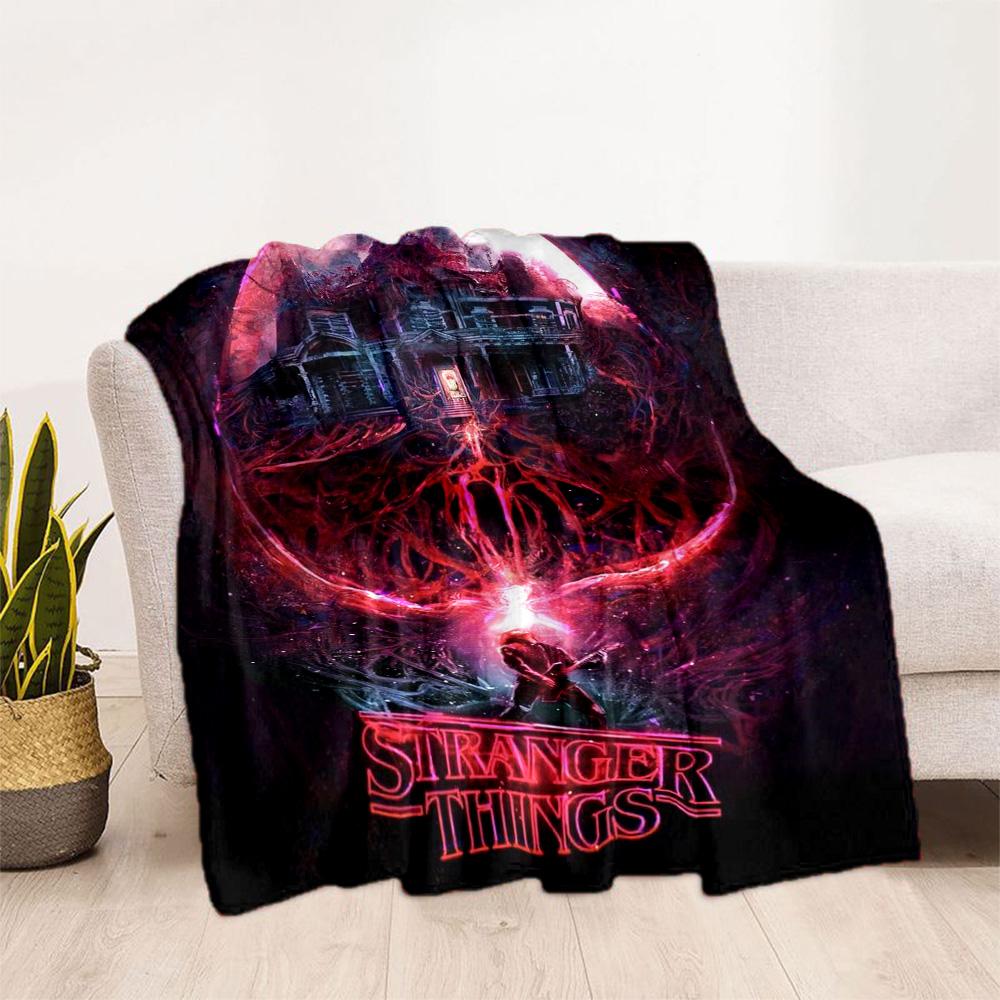 Stranger Things Blanket Suitable for sofas,travel, living rooms also a good gift for friends and family Suitable for all seasons.