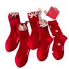 New Year'S Big Red Socks Plush Cartoon Red Socks Bow Medium Tube Hongyun Socks
