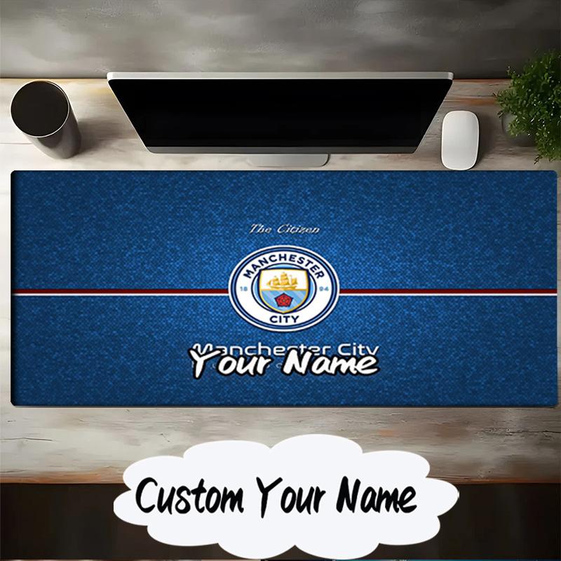 Custom Name Mouse pad Manchester City Crest Mouse pad, Gaming Mouse Pad, keyboard pad, Desk Decor for computer notebook Fan Birthday Gift