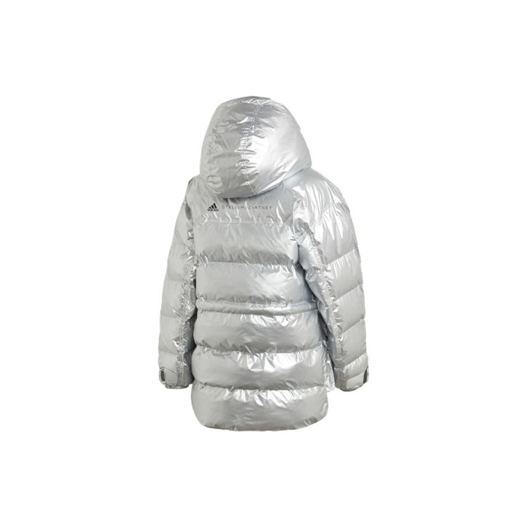 Adidas Stella McCartney Metallic Quilted Warm Windproof Jacket Women Jacket Silver FU3608