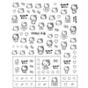 Hello Kitty Cartoon Nail Stickers & Decorations - Embossed Cat Design Ornaments
