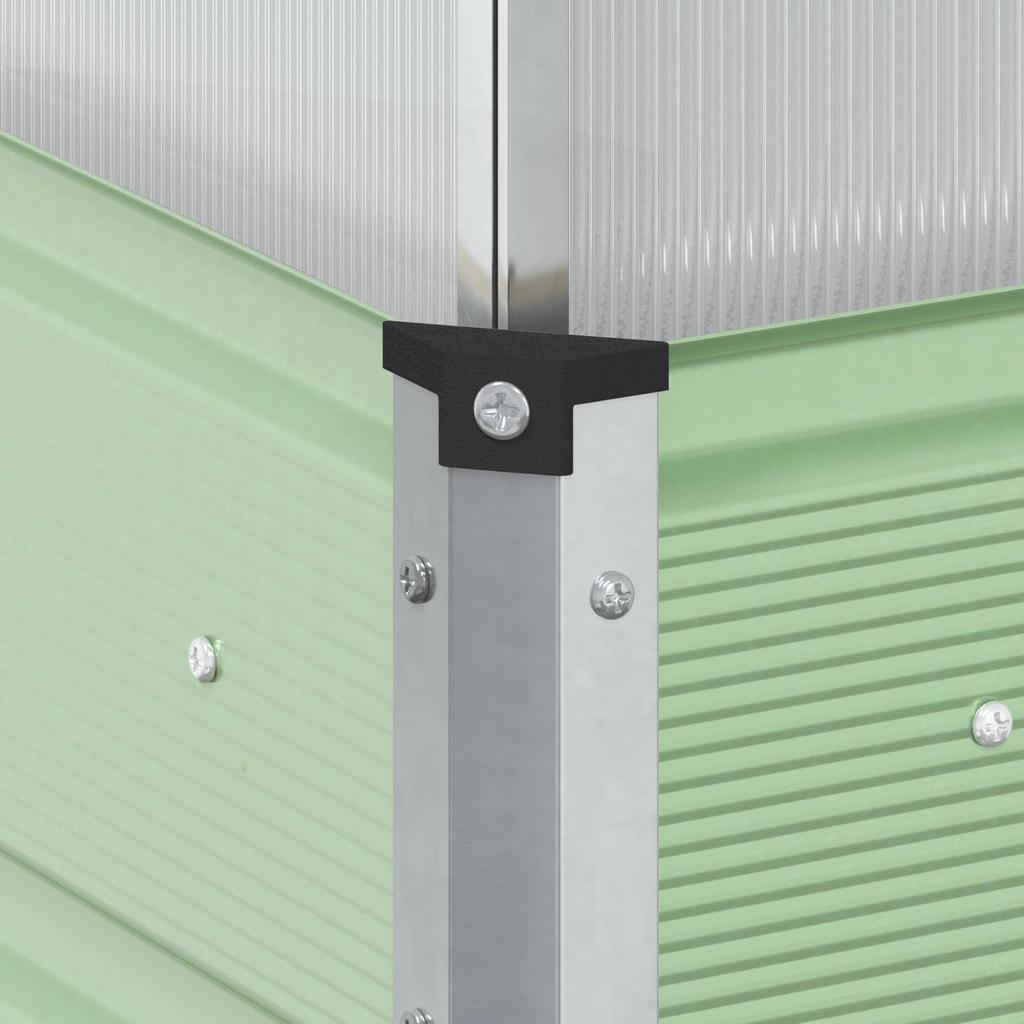 Planter Box Pastel Green 100 X 100 X 77 Cm Galvanized Steel