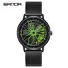 Sanda Men's 360° Rotating Dial Quartz Wristwatch - Casual Fashion Wheel Series