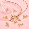 DanLingJewelry 20 Pcs Cubic Zirconia Brass Charms Heart Charms 18K Gold Plated Charms for Jewelry Making Choker Tiny Dangle